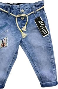 Lilitop meisjes jeans vlinder