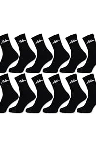 Kappa Multipack- 12 paar sportsokken hoog - Zwarte sokken