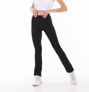 ribstof flared pants