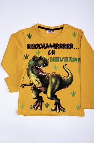Dino jongens blouse geel met lange mouwen