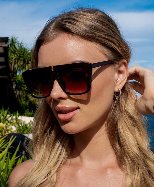 Brown Oversized Sunglass