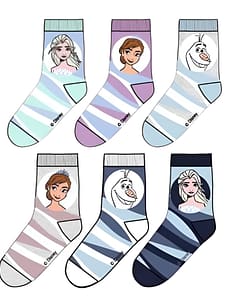 Frozen Anna & Elsa - Casual meisjes sokken - 6 paar