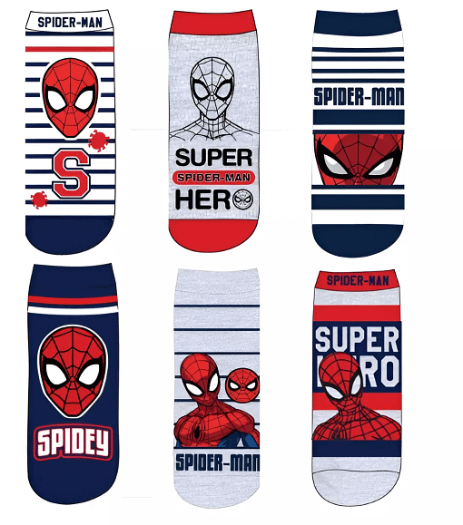 Spider-man - jongens sokken katoen 6 paar -